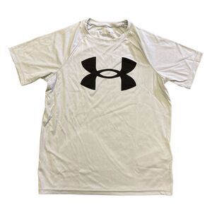 Under Armour Boy's Big Logo Short Sleeve Super Soft T-Shirt, 1363283 - Silver